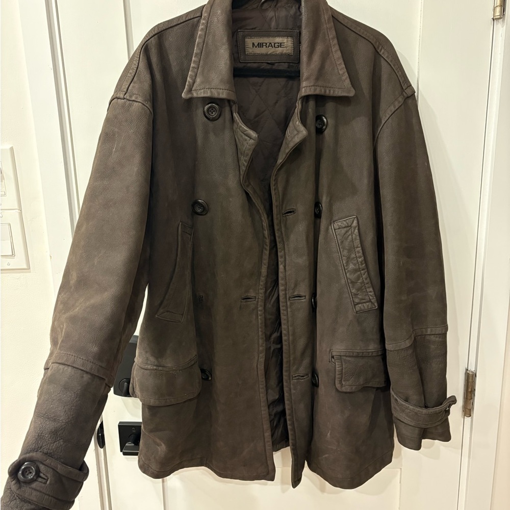 Vintage Genuine Leather Trench Coat